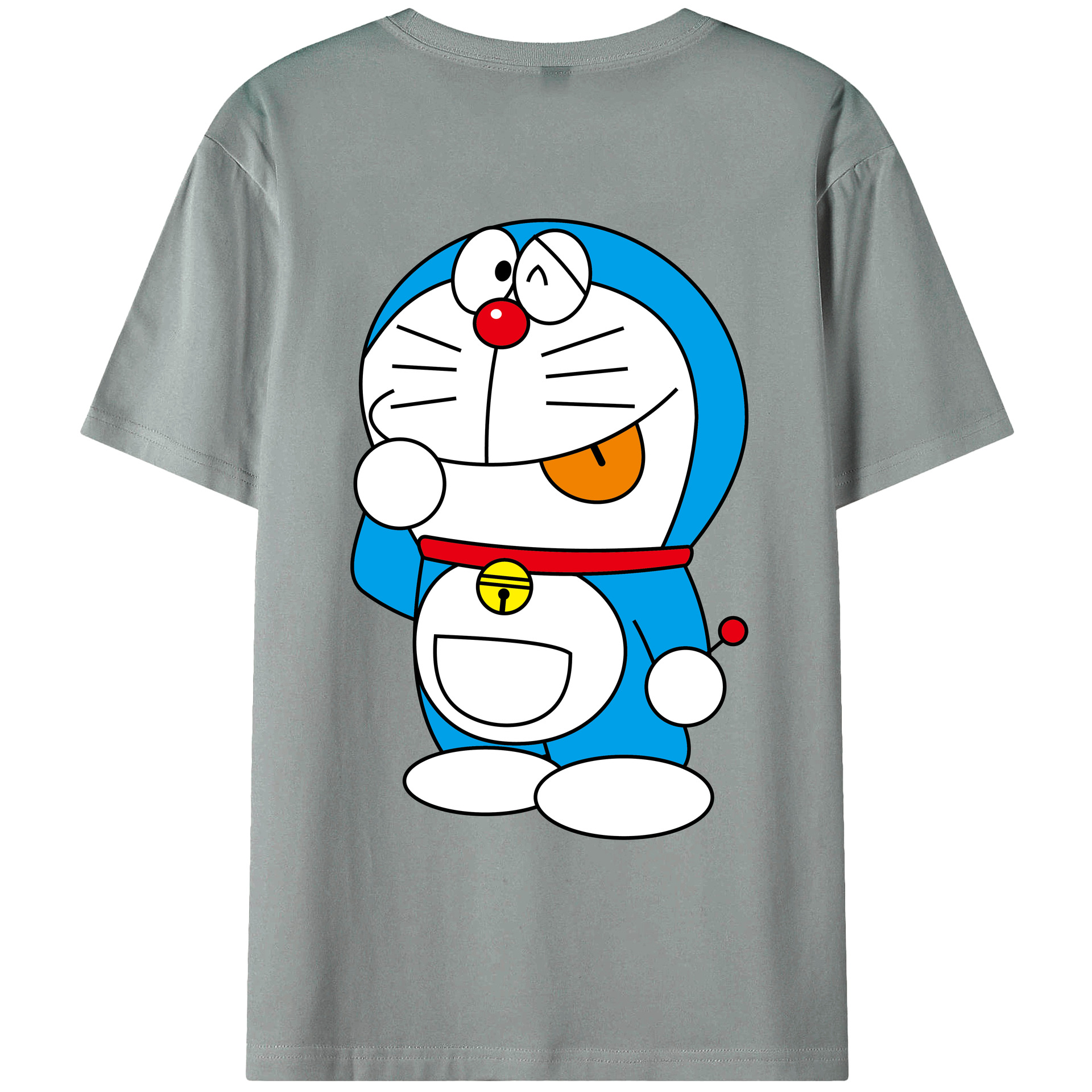 （画像用） ドラえもん Doraemon 綿100％ メンズ半袖Tシャツ（バックプリント） 通気性